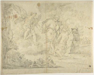 Il sacrificio di Isacco da parte di Abramo da Giacinto Calandrucci