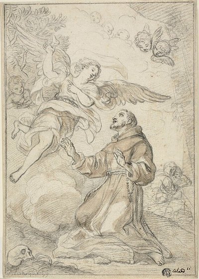 Angelo che appare a san Domenico da Giacinto Calandrucci