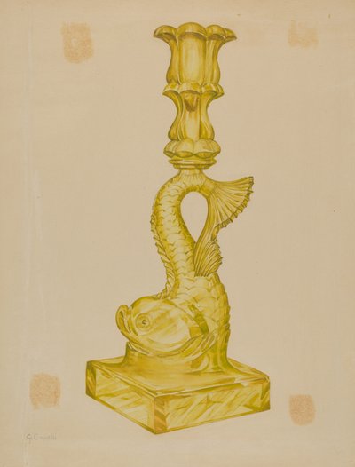 Candeliere a forma di delfino da Giacinto Capelli