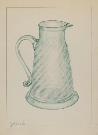 Brocca di Melassa, c. 1937 da Giacinto Capelli