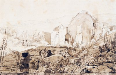Tempio di Diana a Baia, c.1844 da Giacinto Gigante