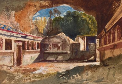 Il tepidarium, Pompei, con aggiunte della Principessa Maria Annunziata di Borbone, 1857 da Giacinto Gigante