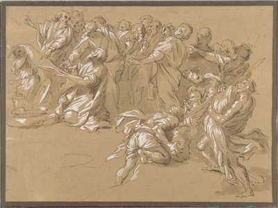 Il ritrovamento della coppa nel sacco di Beniamino (?) da Giacinto Gimignani