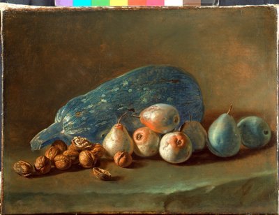 Natura morta con zucca, pere e noci da Giacomo Ceruti