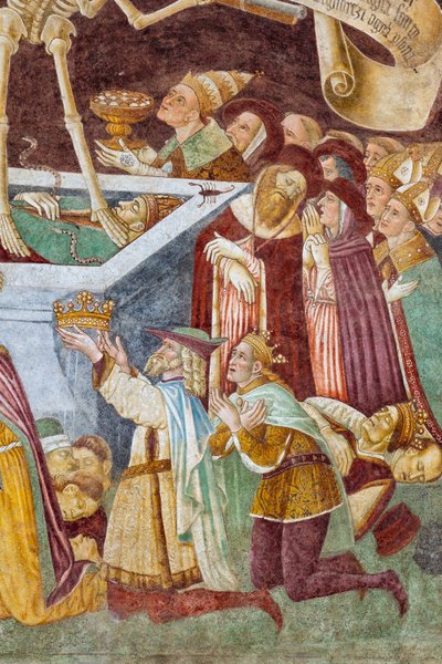 Dettaglio dal Trionfo della Morte e Danza della Morte da Giacomo Borlone de Buschis