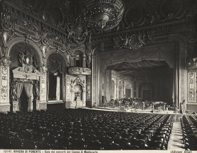 Sala da concerto, Casinò di Montecarlo, Monaco da Giacomo Brogi