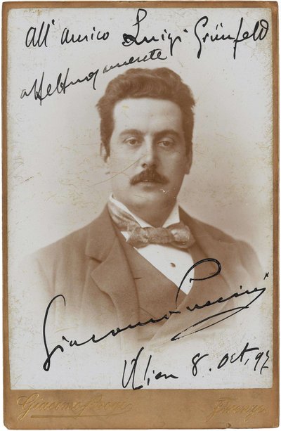 Ritratto del compositore Giacomo Puccini 1858-1924, 1897 da Giacomo Brogi