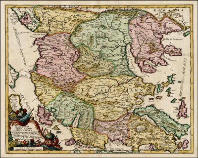Carta della Macedonia e della Tessaglia del 1684 di Giacomo Cantelli da Vignola da Giacomo Cantelli