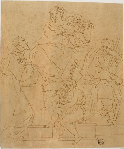 Sacra Famiglia con San Francesco d