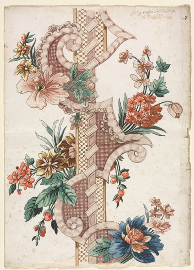 Fascia decorativa floreale verticale da Giacomo Cavenezia