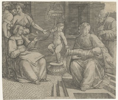 Sacra Famiglia con Elisabetta e Giovanni Battista da Giacomo Francia