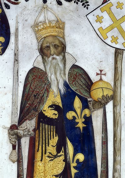 Rappresentazione dei marchesi di Saluzzo e delle loro consorti come eroi e eroine storiche e mitologiche (dettaglio) da Giacomo Jaquerio