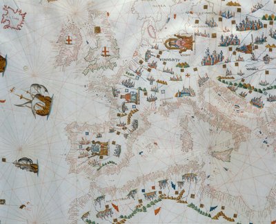 Una mappa nautica da Giacomo Maggiolo