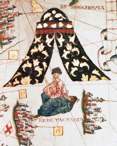 Il re dei Tartari (Miniatura, c.1563) da Giacomo Maggiolo