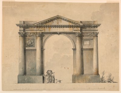 Progetto per un Arco Trionfale per Napoleone I, Bergamo, Italia da Giacomo Quarenghi