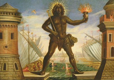 Prologo: il porto con il Colosso di Rodi da Giacomo Torelli