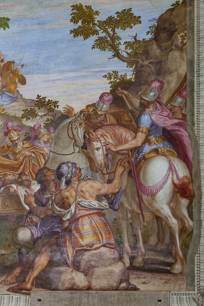 Alessandro Magno che copre il cadavere di Dario con un mantello, Sala Principale da Giambattista (1526 78) Zelotti