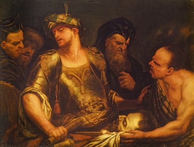 Il boia presenta la testa di San Giovanni Battista a re Erode da Giambattista Langetti