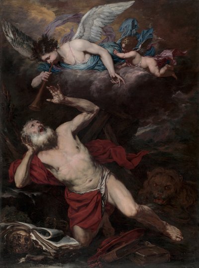 La visione di San Girolamo, c.1660 da Giambattista Langetti