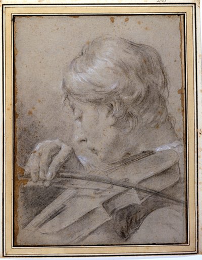Il violinista. G. P. Piazzetta (1683 - 1754). Milano, Brera da Giambattista Piazzetta