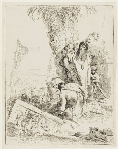 Un pastore con due maghi, da Scherzi da Giambattista Tiepolo