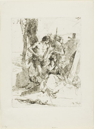 La scoperta della tomba di Punchinello, da Scherzi da Giambattista Tiepolo