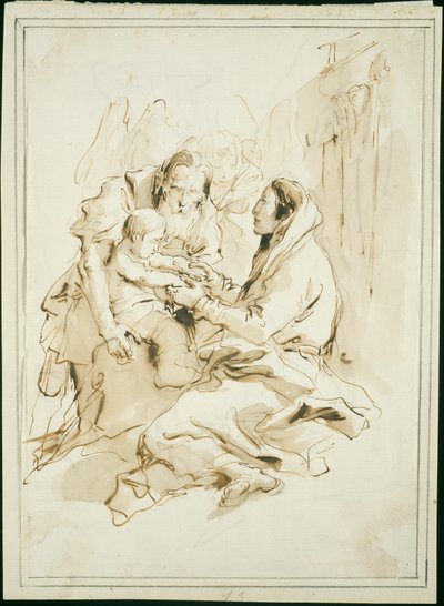La Sacra Famiglia, San Giuseppe con un libro da Giambattista Tiepolo