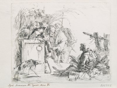 La visita alla morte. Dalla serie Capricci, metà del XVIII secolo da Giambattista Tiepolo