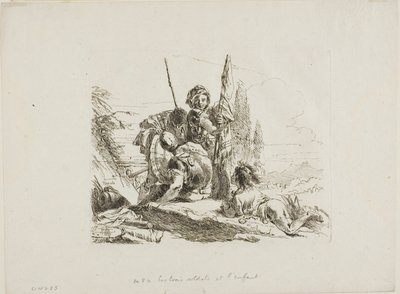 Tre soldati e un ragazzo, da Capricci da Giambattista Tiepolo