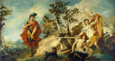Carlo e Ubaldo resistono agli incantesimi delle ninfe di Armida da Gian Antonio Guardi and Francesco Guardi