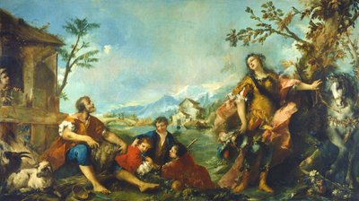 Erminia e i pastori da Gian Antonio Guardi and Francesco Guardi