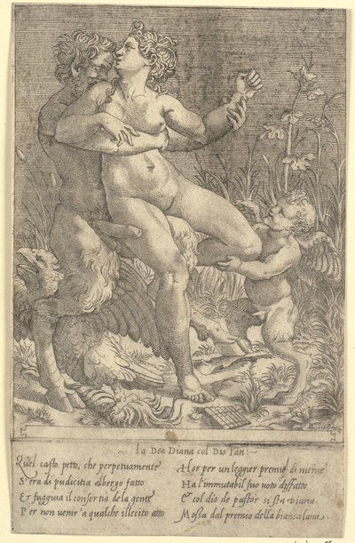 Giove trasformato in satiro e Diana da Gian Jacopo Caraglio
