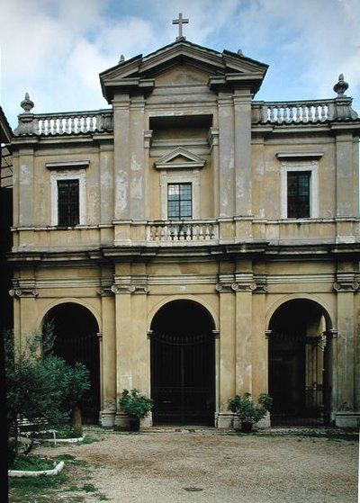 Facciata della chiesa, costruita c.1625 da Gian Lorenzo Bernini