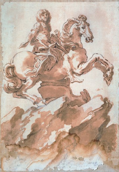 Schizzo per Luigi XIV a cavallo da Gian Lorenzo Bernini