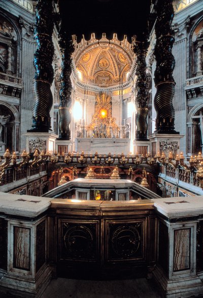 Vista del baldacchino dell