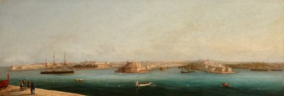 Grande Porto e Tre Città dal molo di Valletta, 1869 da Giancinto Gianni