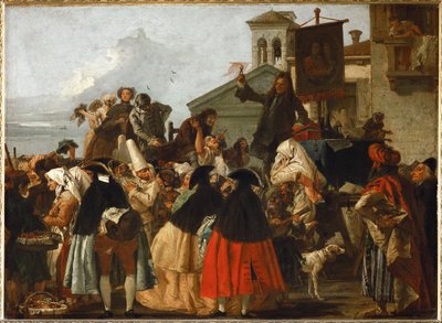 Il ciarlatano - il dentista 1754-55 circa ... da Giandomenico (1727-1804) Tiepolo