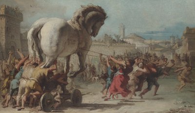 La processione del cavallo di Troia a Troia, c.1760 da Giandomenico (1727 1804) Tiepolo