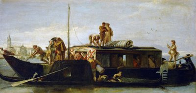 Il battello postale (Il Burchiello) da Giovanni Domenico Tiepolo