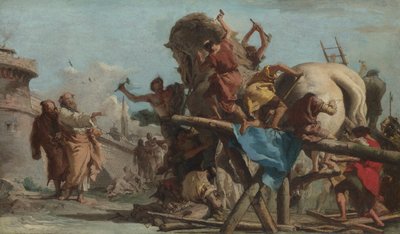 La costruzione del cavallo di Troia, c.1760 da Giandomenico (1727 1804) Tiepolo