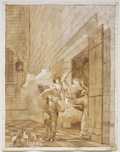 La liberazione di San Pietro e San Giovanni dalla prigione, c.1770 da Giovanni Domenico Tiepolo