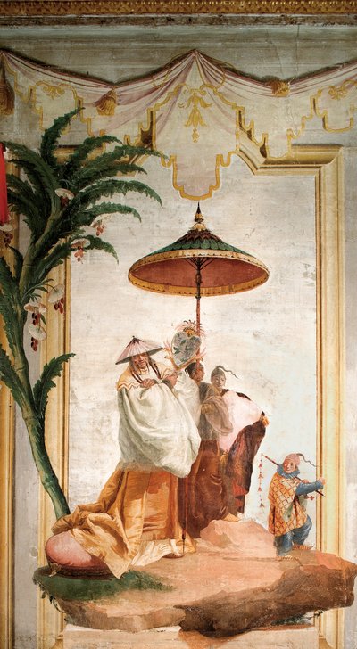 La passeggiata dei mandarini, dalla Stanza Cinese nella Foresteria, 1757 da Giovanni Domenico Tiepolo