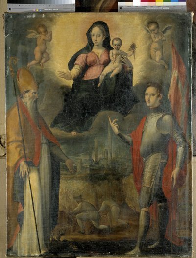 Madonna e Bambino con i santi Mercuriale (patrono della città di Forlì) e Valeriano da Gianfrancesco Modigliani