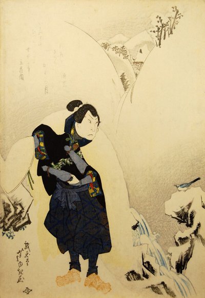 Arashi Rikan II come Miyamoto Musashi, 1832 da Gigado Ashiyuki