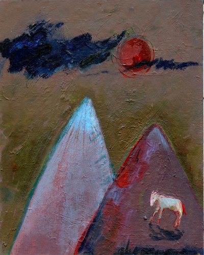 Nuvole blu in una notte di luna rossa da Gigi Sudbury