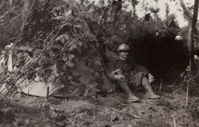 Album "Immagini di Guerra II": soldati italiani in Val Chiusone a Podsenica, 09/1917 (foto b/n) da Gigliucci Gigliucci