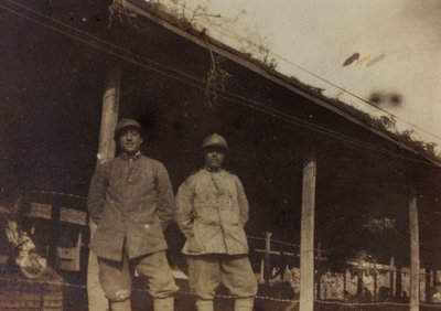 Album "Immagini di Guerra II": soldati italiani in Val Chiusone a Podsenica, 09/1917 (foto b/n) da Gigliucci Gigliucci