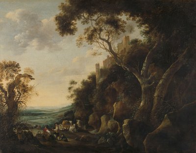 Paesaggio con pastori da Gijsbert Gillisz de Hondecoeter