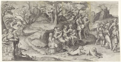 Matrimonio di Isacco e Rebecca (foglio 1) da Gijsbert Van Veen