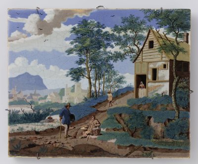 Placca con paesaggio da Gijsbrecht Verhaast